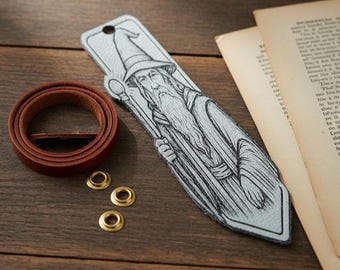 3D printed magic bookmark, engraving style, fantasy wizard, reading accessory, gift idea for readers