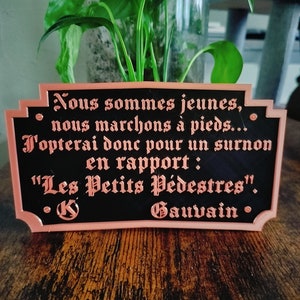 Cadre citation Kaamelott – « Les Petits Pédestres » – Fan Art Gauvain – Décoration murale geek – Cadeau original