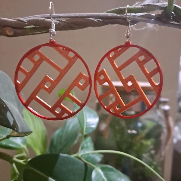 Boucles d'oreilles graphique