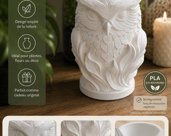 Owl-shaped plant pot – Elegant nature-inspired decoration