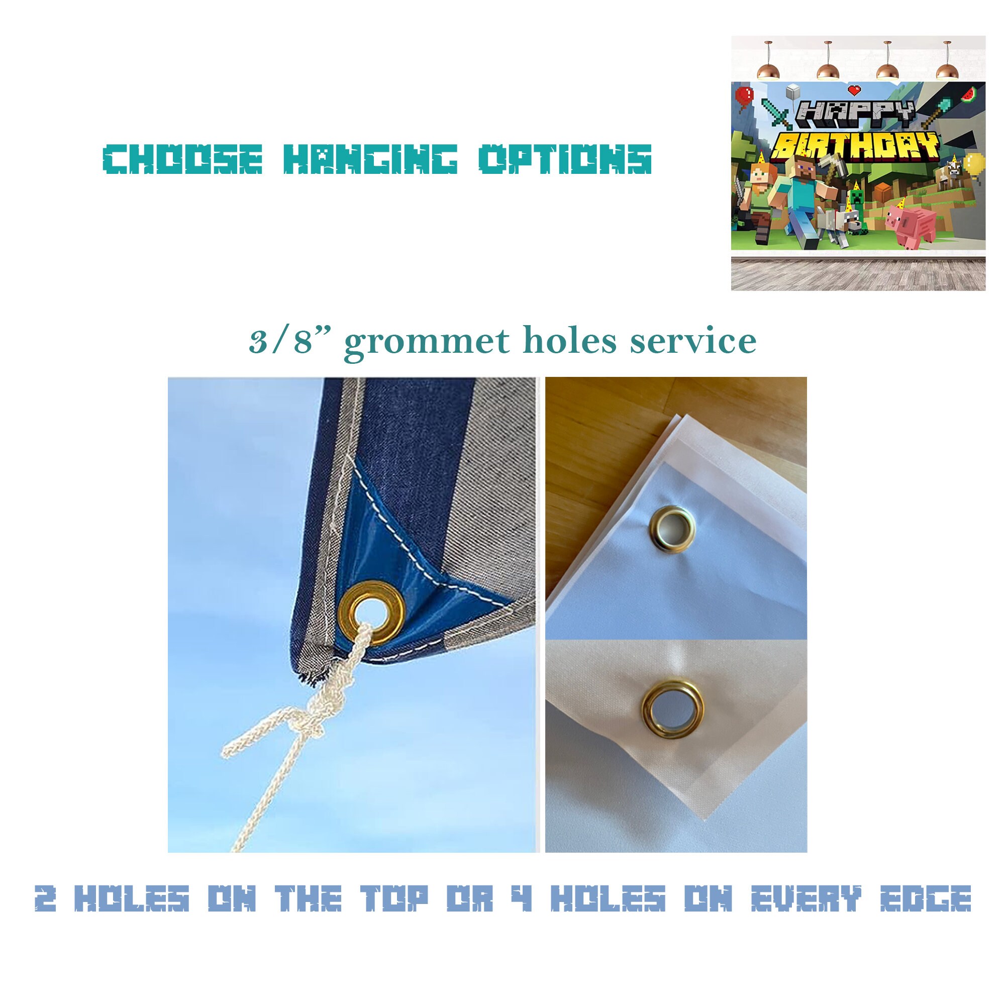 Custom Wall Tapestry - Minecraft Theme