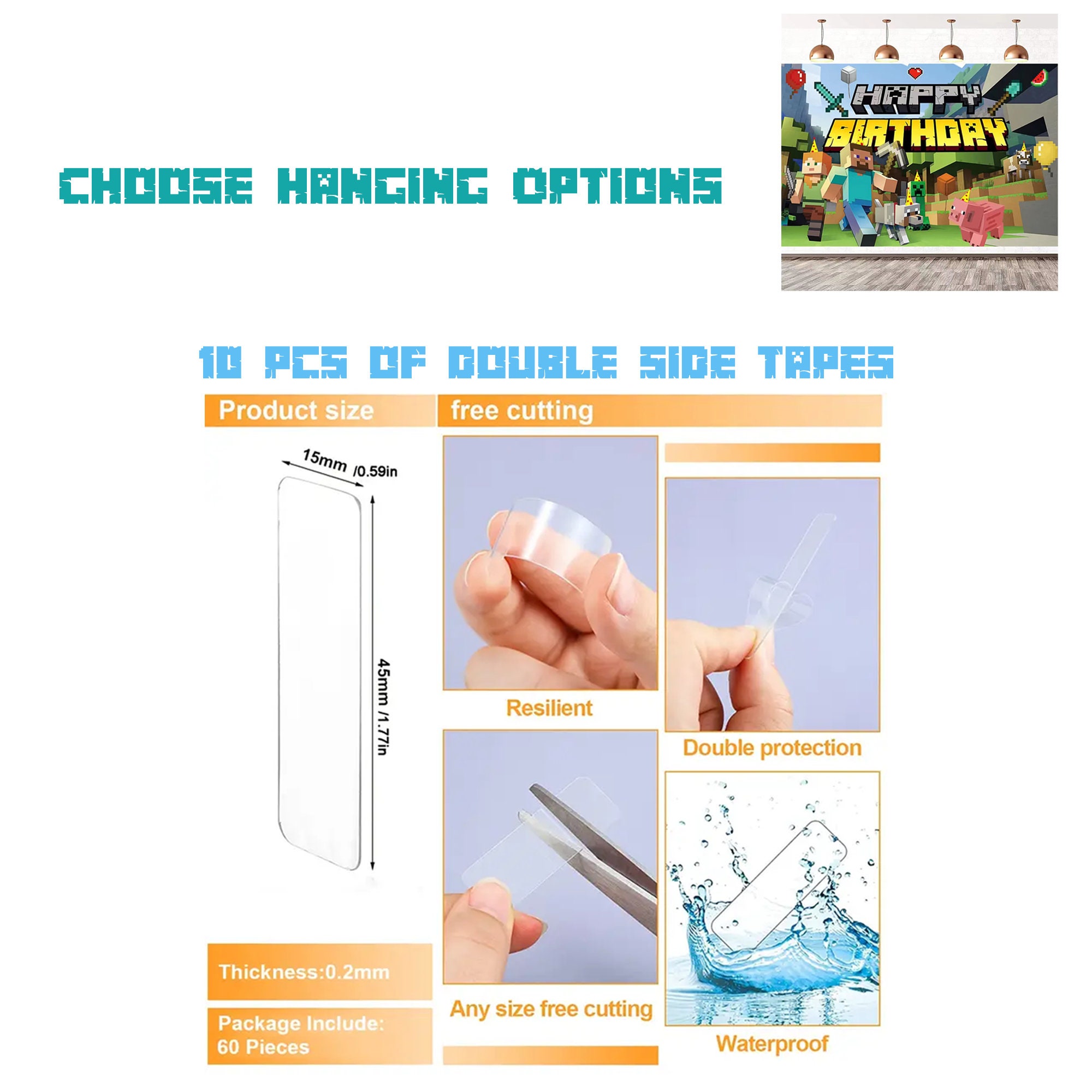 Custom Wall Tapestry - Minecraft Theme