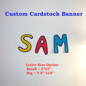 Custom Birthday Party Cardstock Banner | Personalized Sign | Custom Name | Custom Birthday / Custom Babyshower