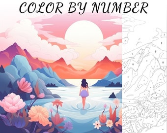 Color By Number, Paint By Number, Paint Number Adult, Coloring Numbered, Color By Number For Adults, Boho Coloring