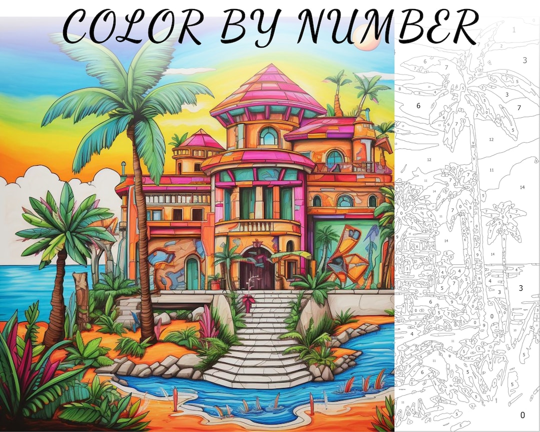 Color by Number, Paint by Number, Paint Number Adult, Coloring Numbered