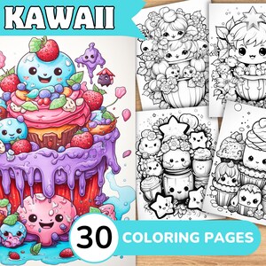 Kawaii Coloring Pages, Kawaii Coloring Book, Kawaii Coloring, Cute Coloring Pages, Cute Coloring Book, Kawaii Coloring Pages Adult