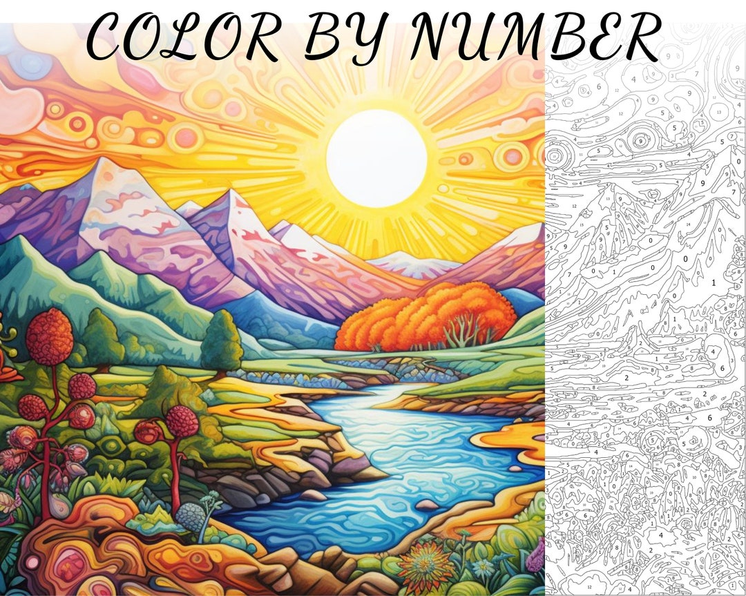 Color by Number, Paint by Number, Paint Number Adult, Coloring Numbered