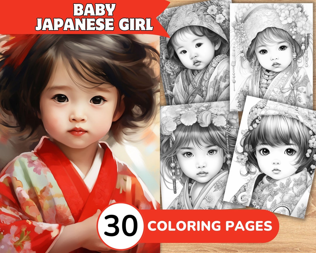 Japanese Coloring Pages, Japanese Coloring, Girl Coloring Book, Girl