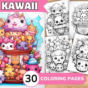 Kawaii Coloring Pages, Kawaii Coloring Book, Kawaii Coloring, Cute Coloring Pages, Cute Coloring Book, Kawaii Coloring Pages Adult