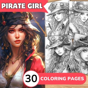 Pirate Girl Coloring Pages, Pirate Girl Coloring Book, Pirate Coloring, Girl Coloring Book, Girl Coloring Pages