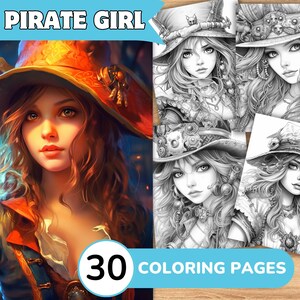 Pirate Girl Coloring Pages, Pirate Girl Coloring Book, Pirate Coloring, Girl Coloring Book, Girl Coloring Pages