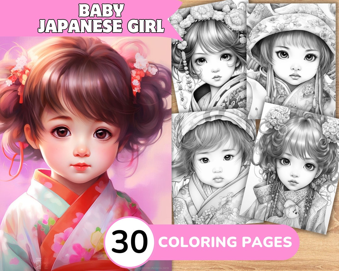 Japanese Coloring Pages, Japanese Coloring, Girl Coloring Book, Girl