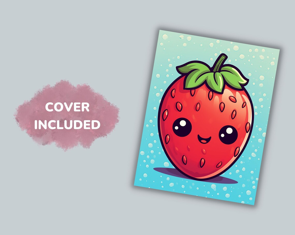 Kawaii Coloring Page Kawaii Coloring Book Kawaii Food - Etsy