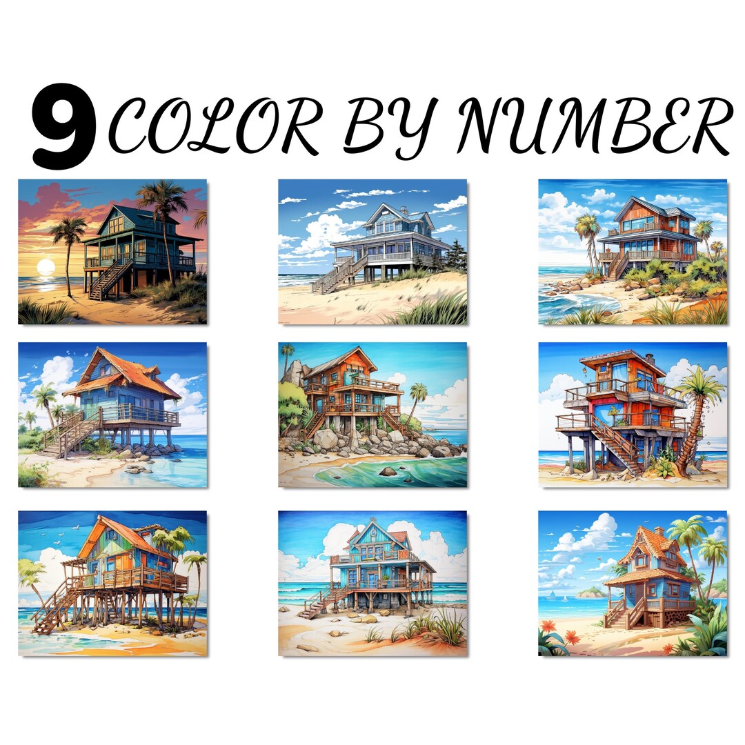 Color by Number, Paint by Number, Paint Number Adult, Coloring Numbered, Color by Number for