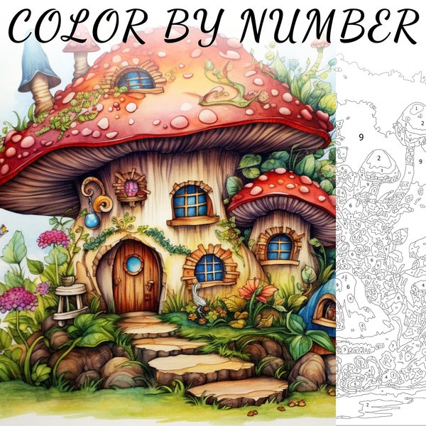 Color by Number Fairy - Etsy