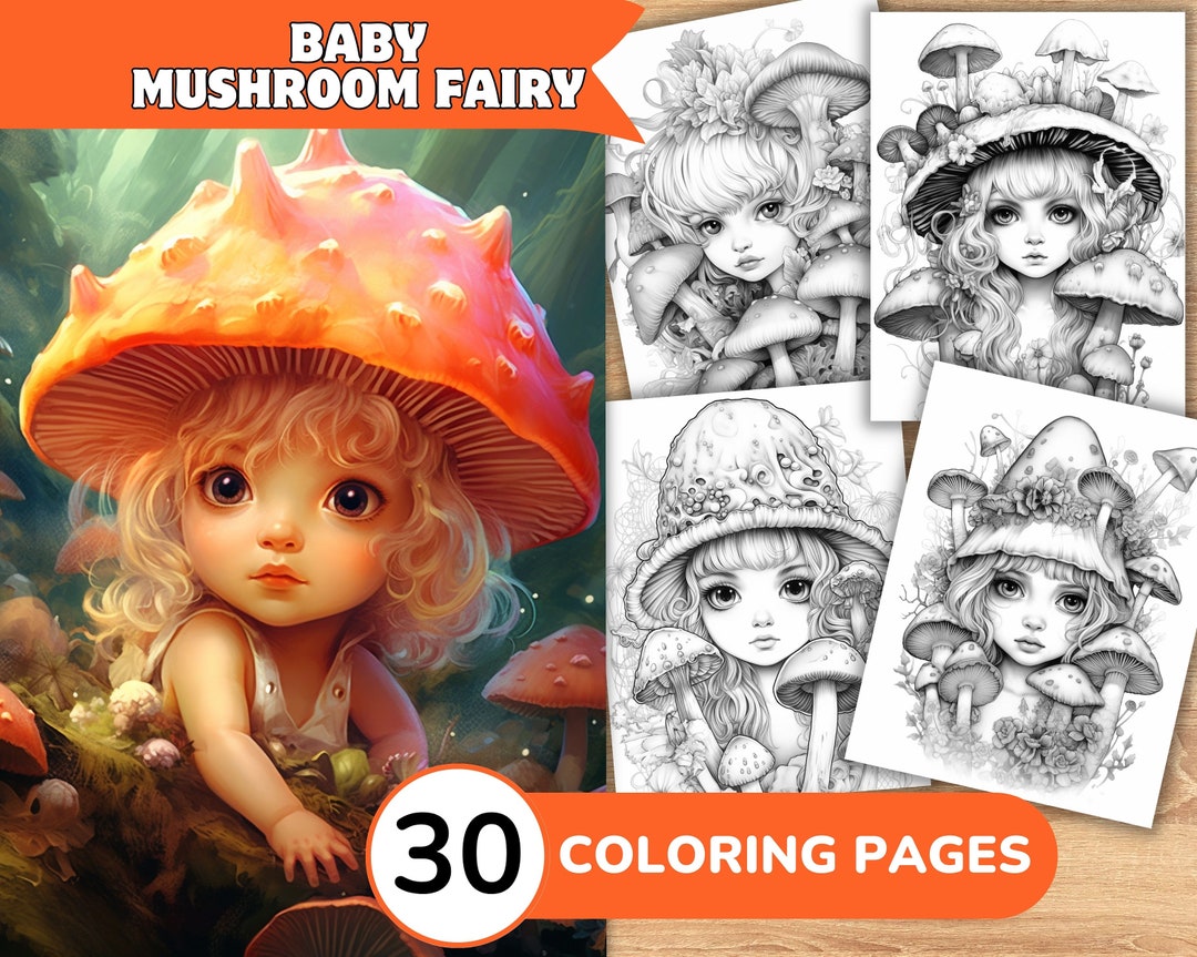 Mushroom Fairy Coloring Pages, Mushroom Fairy Coloring Book, Cute Fairy Coloring, Girl Coloring ...