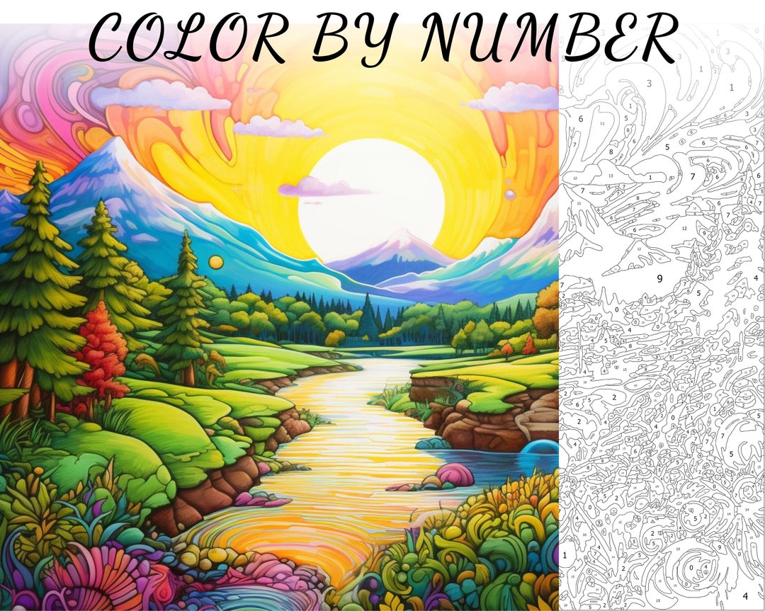 Color by Number, Paint by Number, Paint Number Adult, Coloring Numbered