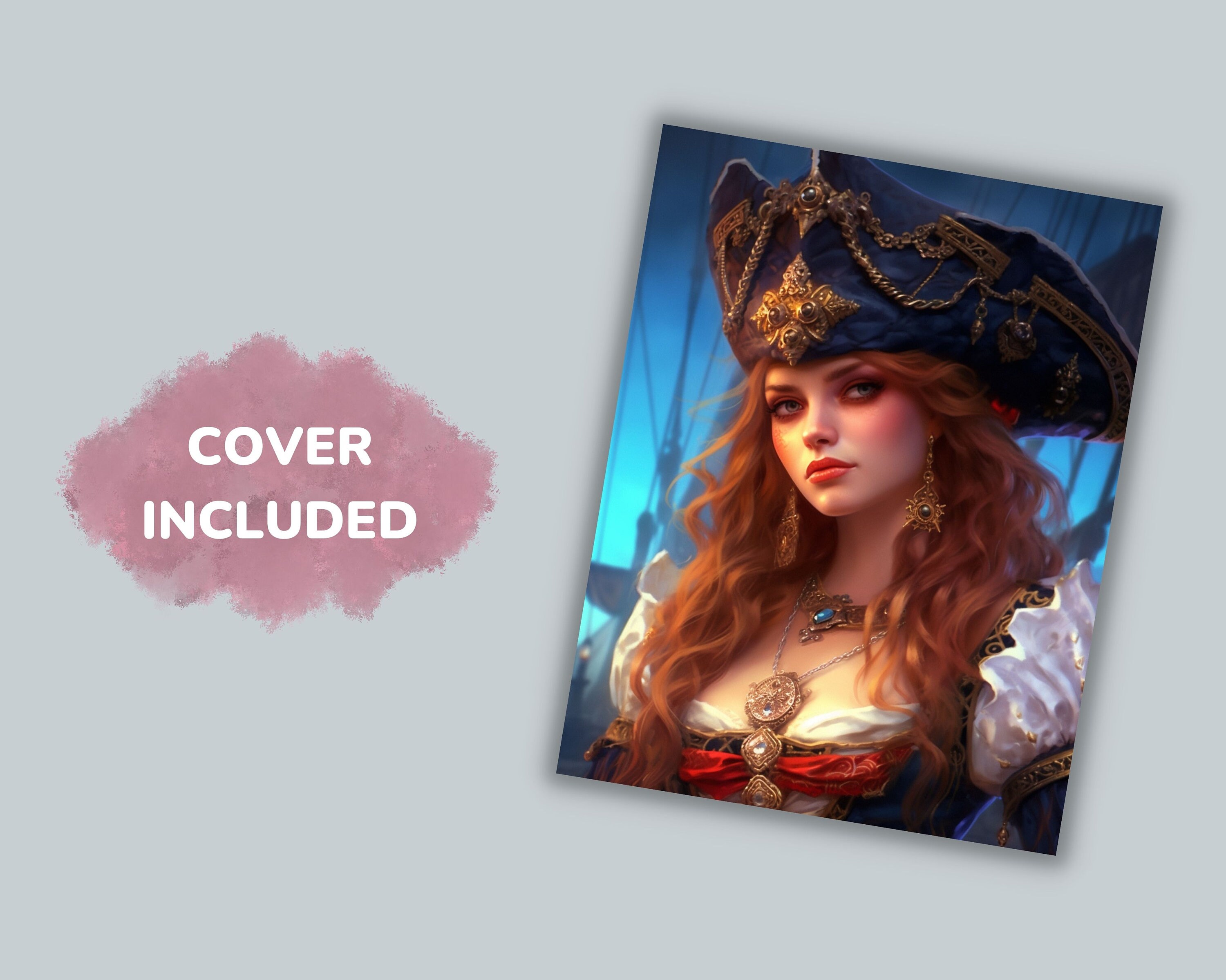 Pirate Girl Coloring Pages Pirate Girl Coloring Book Pirate Etsy