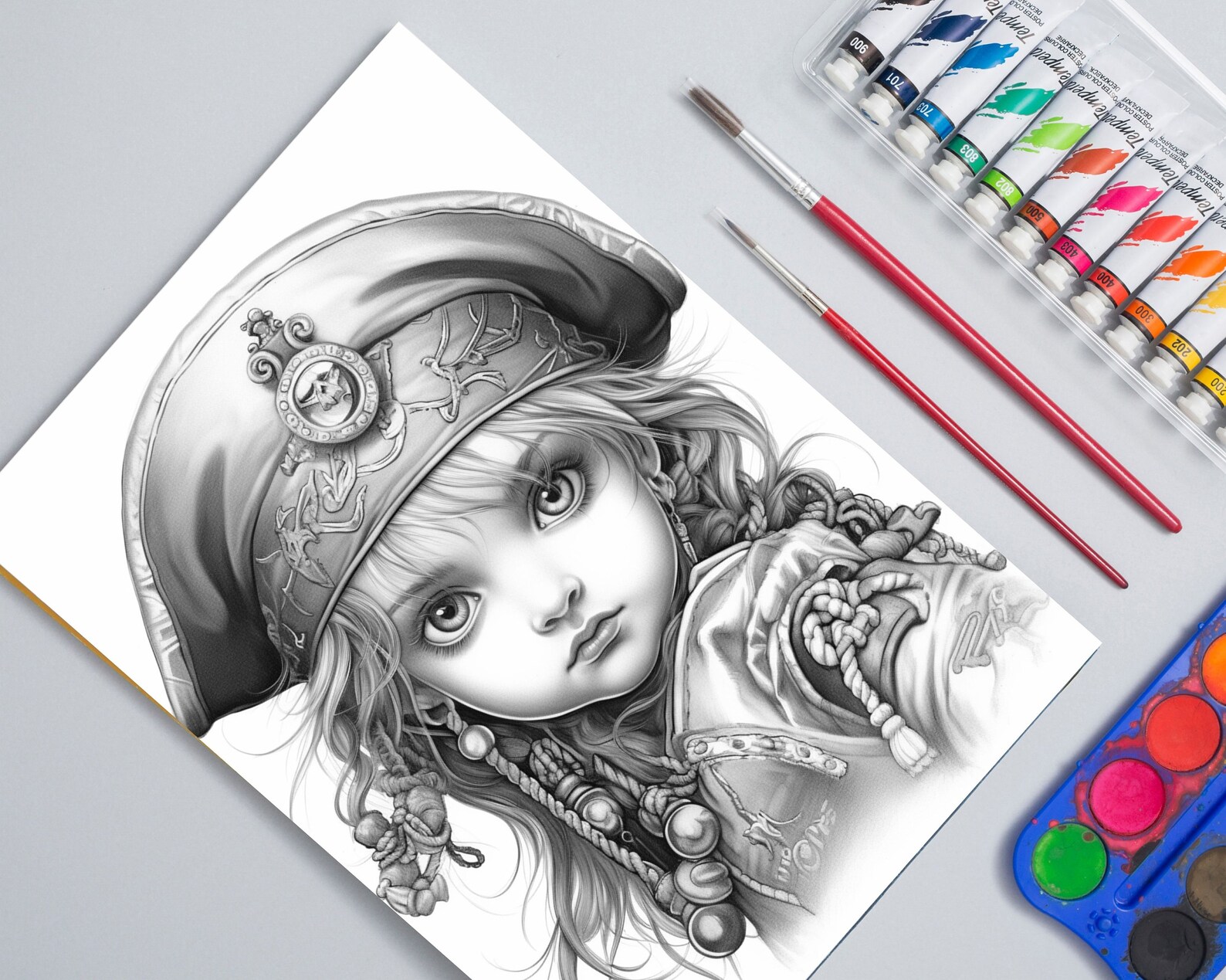 Pirate Girl Coloring Pages Pirate Girl Coloring Book Pirate Etsy