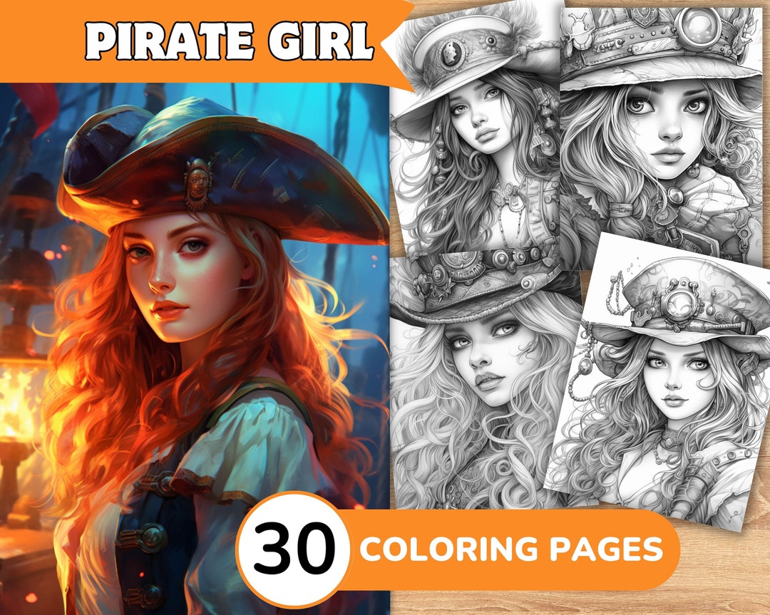 Pirate Girl Coloring Pages, Pirate Girl Coloring Book, Pirate Coloring ...