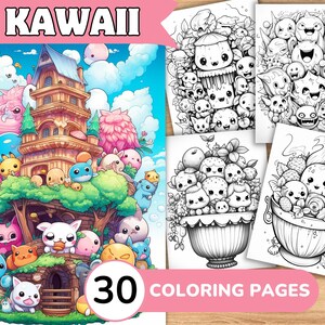 Kawaii Coloring Pages, Kawaii Coloring Book, Kawaii Coloring, Cute Coloring Pages, Cute Coloring Book, Kawaii Coloring Pages Adult