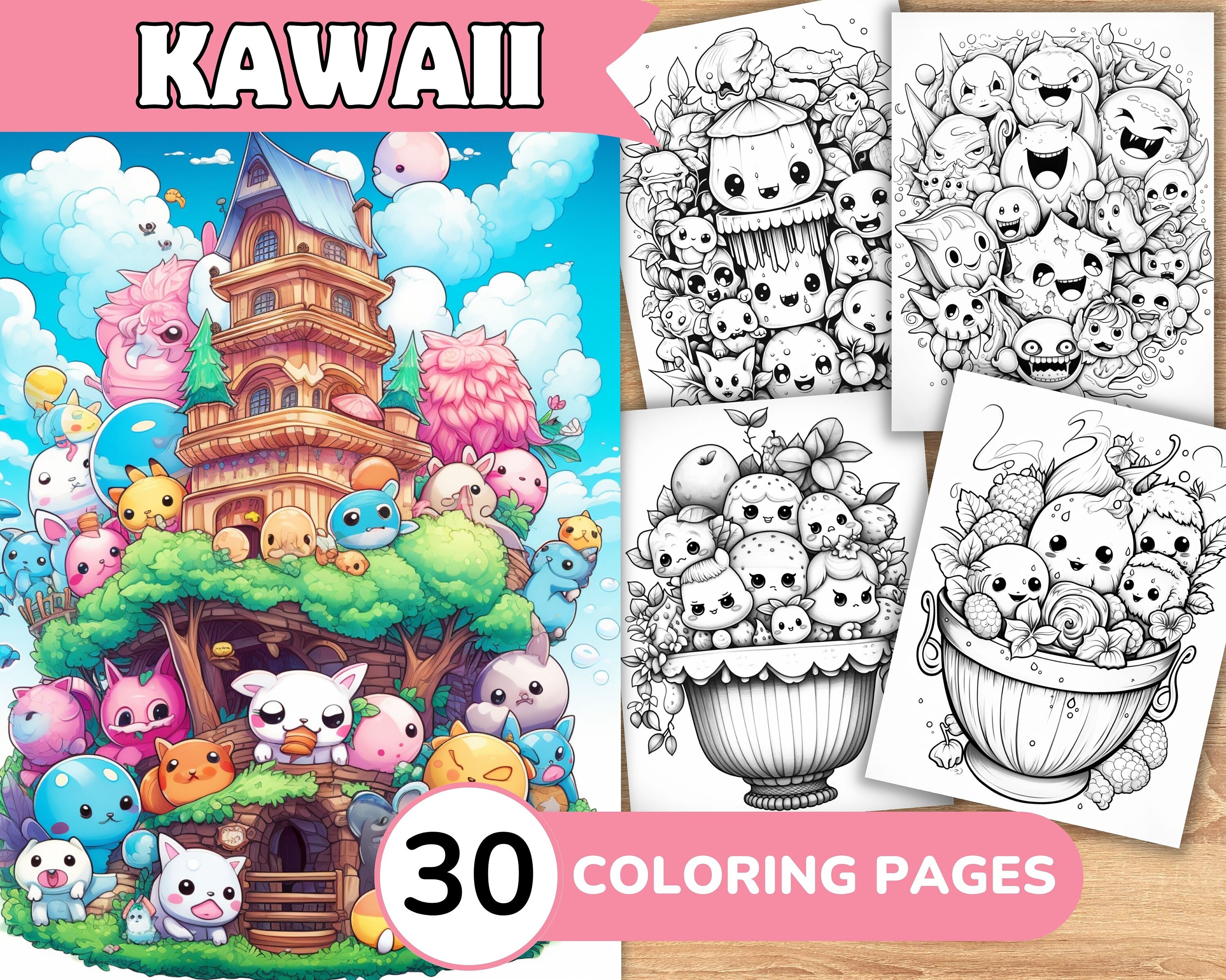 Kawaii Coloring Pages, Kawaii Coloring Book, Kawaii Coloring, Cute ...