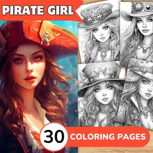 Pirate Girl Coloring Pages, Pirate Girl Coloring Book, Pirate Coloring, Girl Coloring Book, Girl Coloring Pages