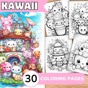 Kawaii Coloring Pages, Kawaii Coloring Book, Kawaii Coloring, Cute Coloring Pages, Cute Coloring Book, Kawaii Coloring Pages Adult