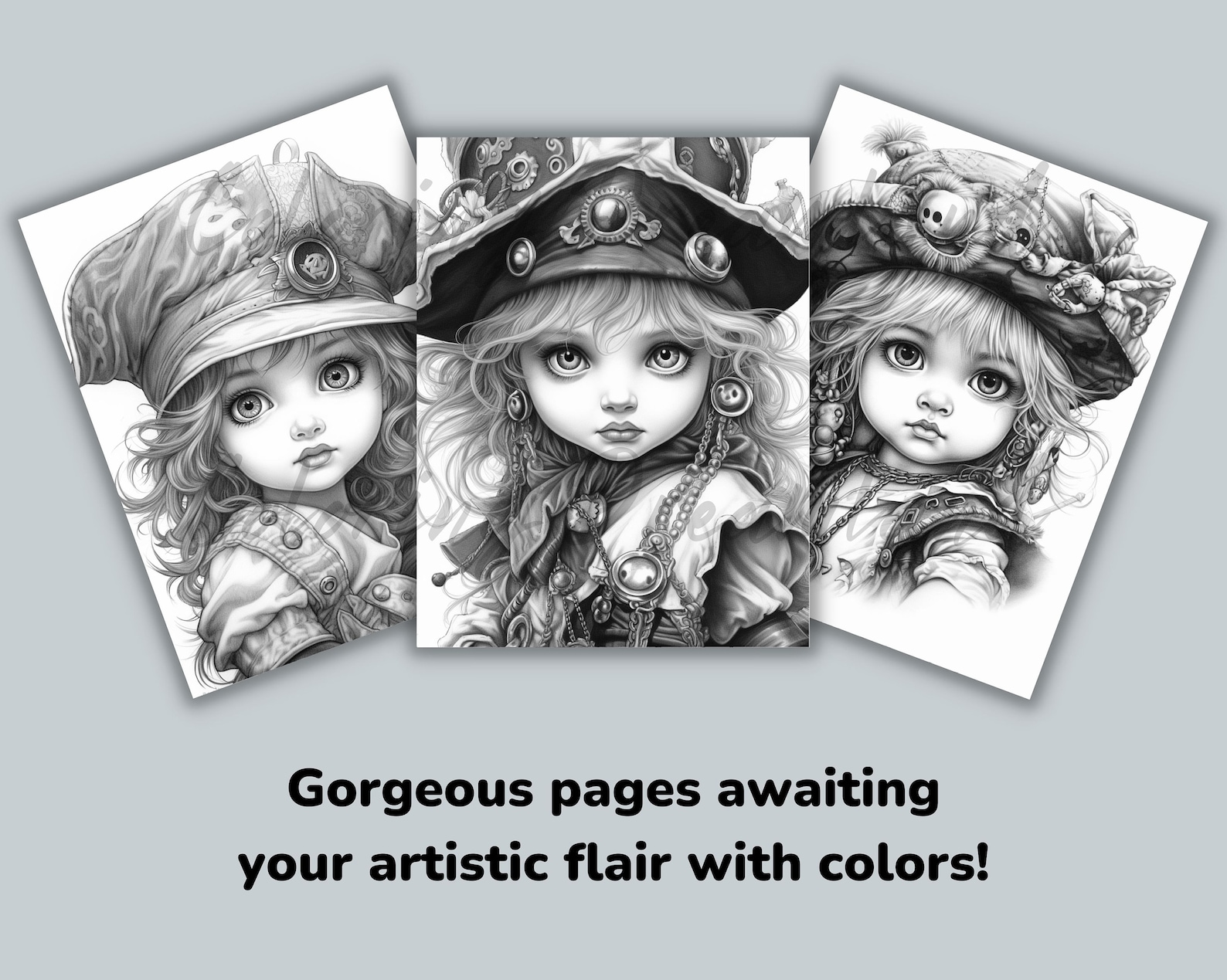 Pirate Girl Coloring Pages Pirate Girl Coloring Book Pirate Etsy