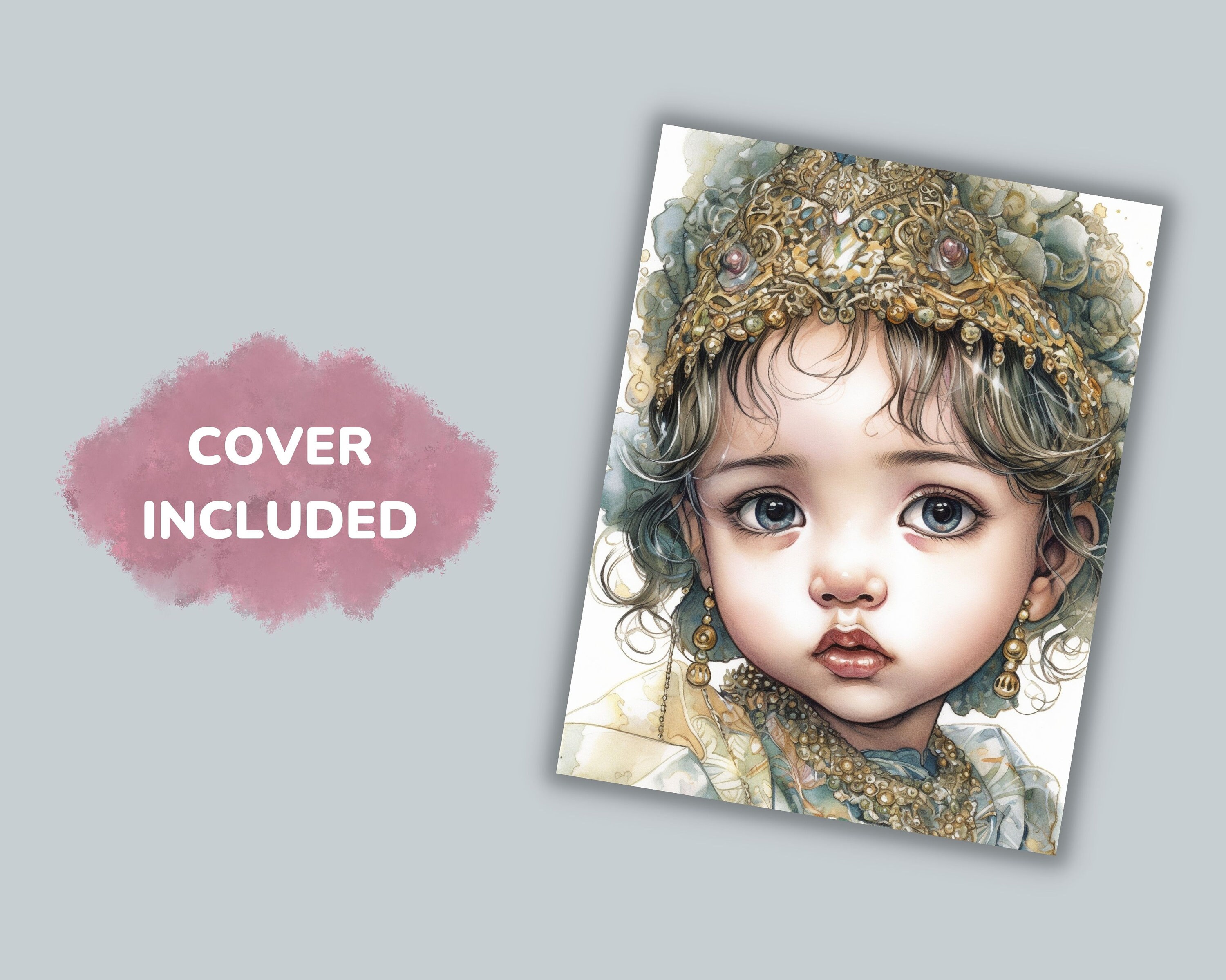Princess Coloring Pages Book Cute Princess Grayscale Coloring - Etsy