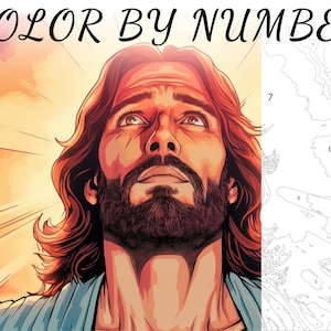Color By Number, Paint By Number, Paint Number Adult, Coloring Numbered, Color By Number For Adults, Jesus Coloring