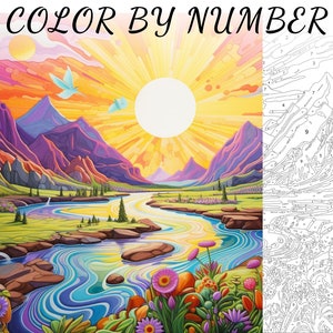 Mountain Landscapes Color By Number Kit, Hobby Lobby