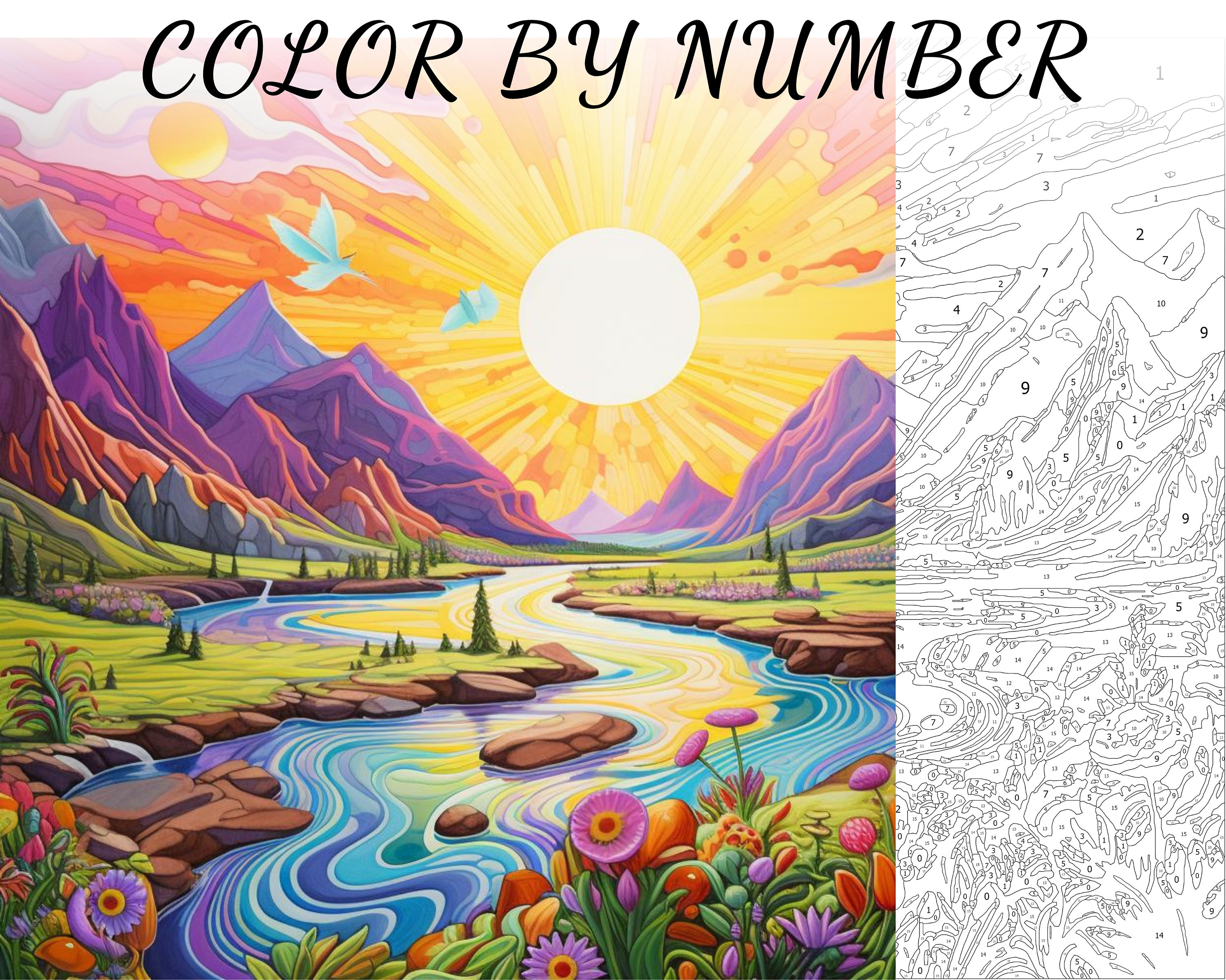 Watercolor paint 2024 by number