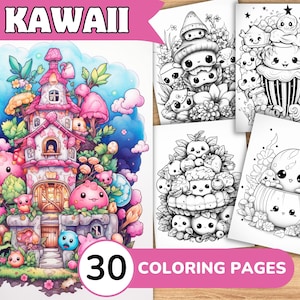 Kawaii Coloring Pages, Kawaii Coloring Book, Kawaii Coloring, Cute Coloring Pages, Cute Coloring Book, Kawaii Coloring Pages Adult