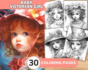 Victorian Girl Coloring Pages, Victorian Girl Coloring Book, Victorian Coloring, Girl Coloring Book, Girl Coloring Pages