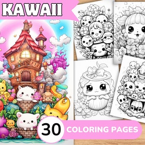Kawaii Coloring Pages, Kawaii Coloring Book, Kawaii Coloring, Cute Coloring Pages, Cute Coloring Book, Kawaii Coloring Pages Adult