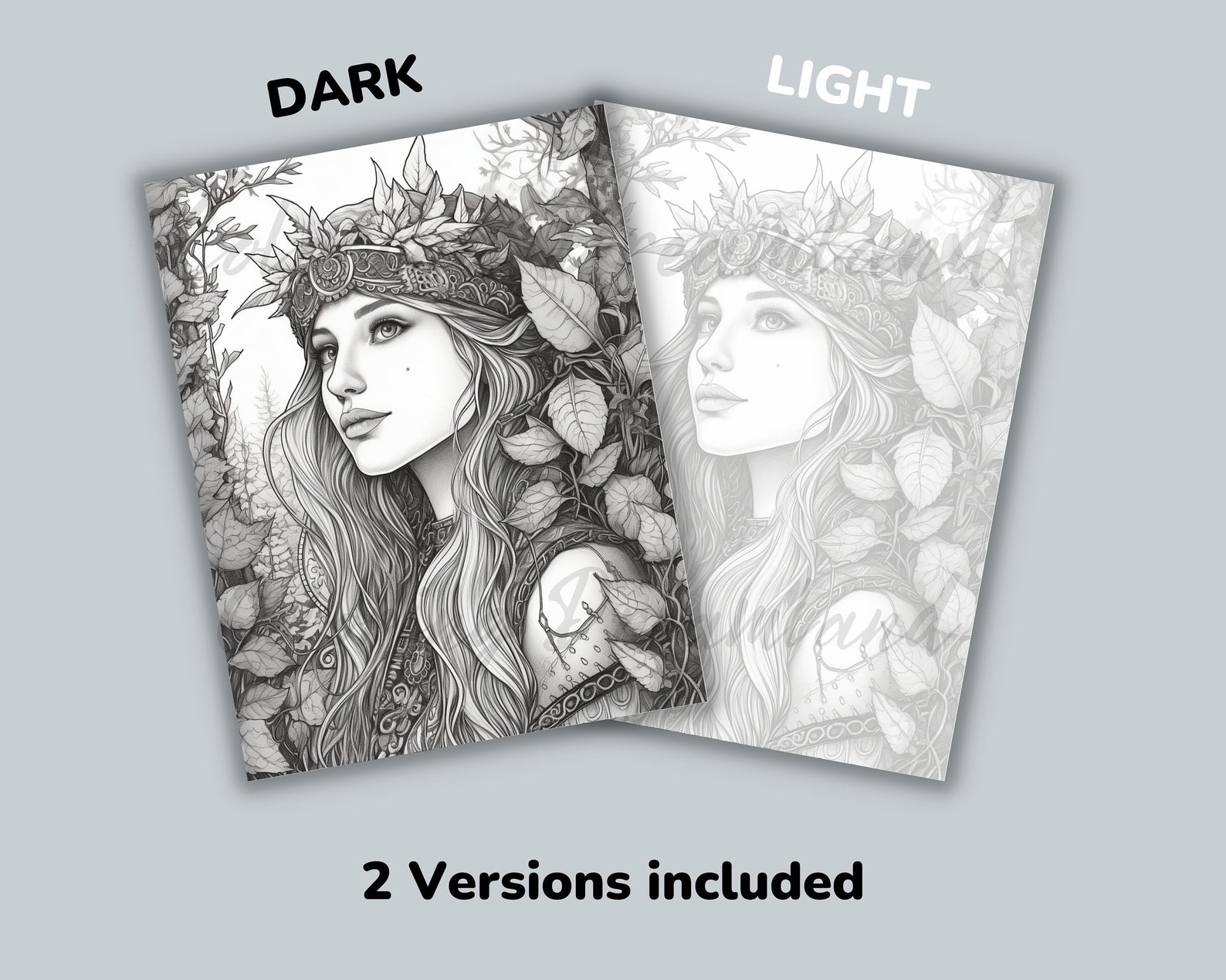 Fantasy Elf Coloring Pages Book Fantasy Elf Coloring Pages - Etsy