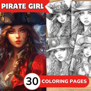 Pirate Girl Coloring Pages, Pirate Girl Coloring Book, Pirate Coloring, Girl Coloring Book, Girl Coloring Pages