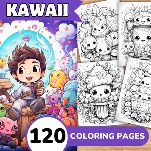 Kawaii Coloring Pages, Kawaii Coloring Book, Kawaii Coloring, Cute Coloring Pages, Cute Coloring Book, Kawaii Coloring Pages Adult