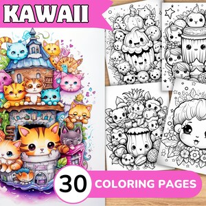Kawaii Coloring Pages, Kawaii Coloring Book, Kawaii Coloring, Cute Coloring Pages, Cute Coloring Book, Kawaii Coloring Pages Adult