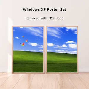 Retro Web 2.0 Gloss Windows Vista Wallpaper Poster Set MSN Messenger Butterfly Logo Frutiger Aero Y2K Art