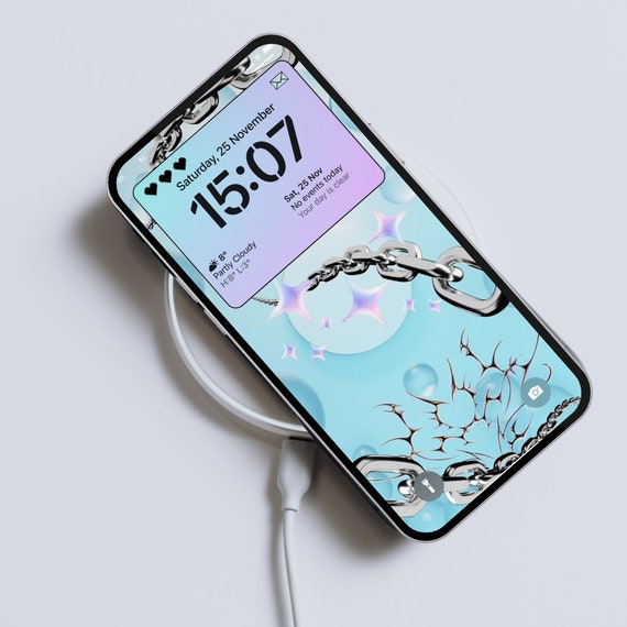 Neo Y2K Cybercore 4-pack Digital Wallpapers for iPhone - Ideal