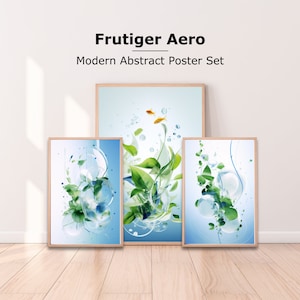 Frutiger Aero Style Web 2.0 Gloss Poster Set