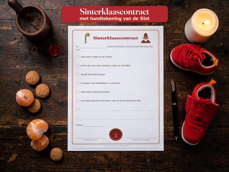 Footwear Checklist.pdf Sinterklaas Contract Printable, Dutch Kids Promise and Hulppiet Diploma ...