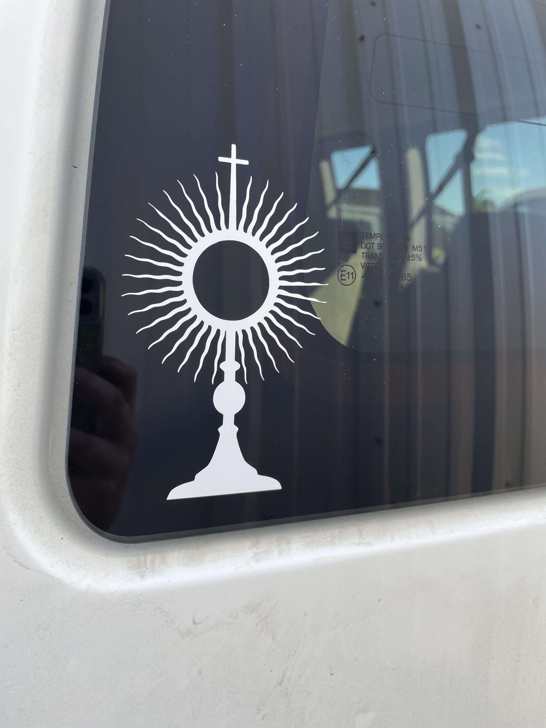 Monstrance Vinyl Car Decal: Catholic Adoration Sticker - Etsy