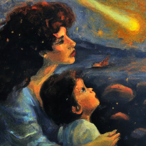 Mother and Son Digital Wall Print. Love and family Digital Download