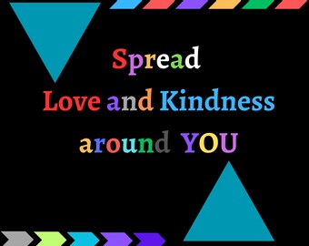 Love and kindness wall print. Digital art Love Living Room