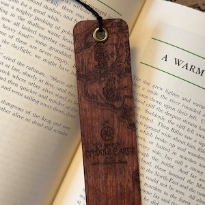 Middle Earth Map Bookmark – Lord of the Rings Gift, Tolkien Fan Book Accessory, Fantasy Reader Gift