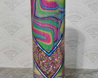 Gobelet Peek-a-Boo tourbillonnant - Tasse avec couvercle en bambou et motif boule à neige pour une expérience de boisson unique