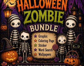 Pack amusant d'Halloween sur le thème des zombies